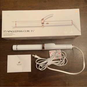 T3 SinglePass Curl 1.25 Inch Professional Curling Iron - White PLEASE READ